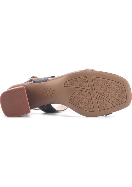 Nacedıa 5fx Kahverengi Kadın Topuklu Sandalet
