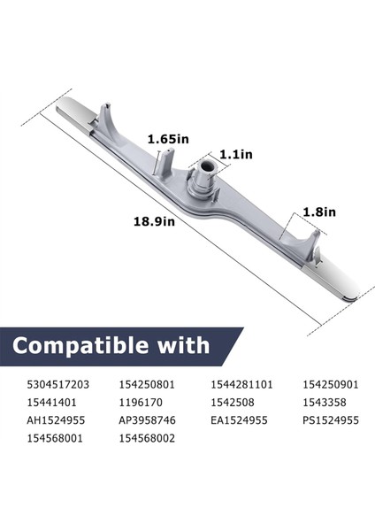 154568002 Electrolux Frigidaire Bulaşık Makinesi Alt Püskürtme Kolu 154568001 5304517203 AP3958746, EA1524955 1196170 (Yurt Dışından) fiyatları