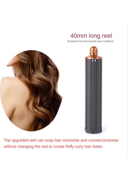 Adet 2ın1 Uzun Saç Kıvırma Varilleri 40MM Dyson Airwrap Süpersonik Saç Kurutma Makinesi Otomatik Kıvırma Eki (Yurt Dışından)