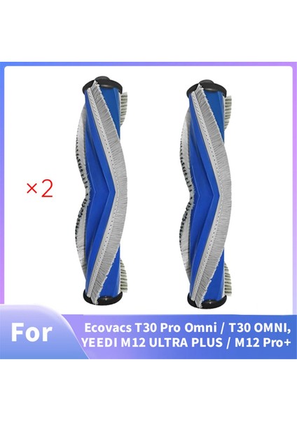 Ecovacs T30 Pro Omni / T30 Omnı, Yeedı M12 Ultra Plus / M12 Pro+ Süpürme Makinesi Aksesuarları Için 2 Adet Ana Fırça (Yurt Dışından) fiyatları