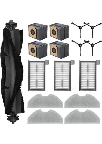 Eufy X8 Pro Ses Robot Süpürge Ana Yan Fırça Hepa Filtre Paspas Bezi Toz Torbaları Yedek Parçaları (Yurt Dışından)
