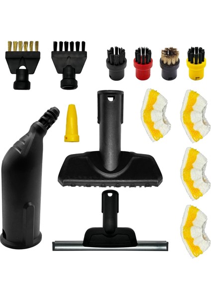 Karcher Sc1 Sc2 Sc3 Sc4 Sc5 Buharlı Temizleyici Aksesuarları Yedek Buhar Yuvarlak Fırçalar Nozul Mikrofiber Bez Seti (Yurt Dışından)
