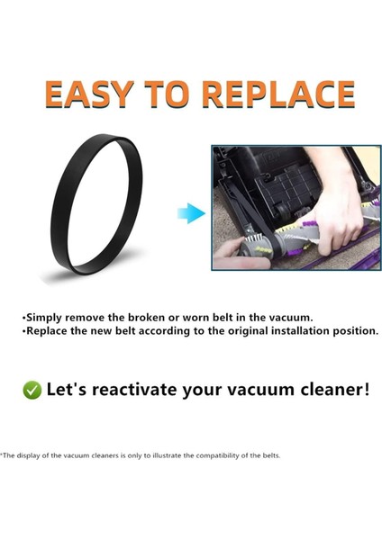 Bissell Model 2252, 2253, 2254, 22543, 2255, 2256, 2258, 2259, 2260, 2316, 1309, 1790, 1793 Yedek Parçaları Için Vakum Kayışı Değişimi (Yurt Dışından) fırsatları