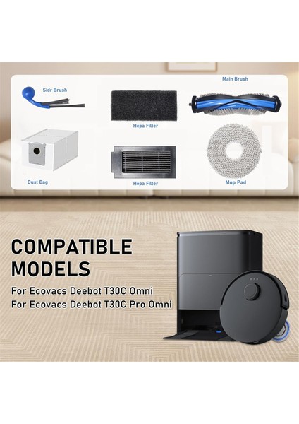 Ecovacs Deebot T30C Omni / T30C Pro Omni Elektrikli Süpürge Yedek Parçası Için Yedek Aksesuar (Yurt Dışından) modelleri
