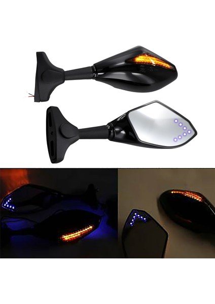 Yzf R1 R6 Fz1 Için Işıklı Motosiklet LED Dikiz Aynası (Yurt Dışından) modelleri