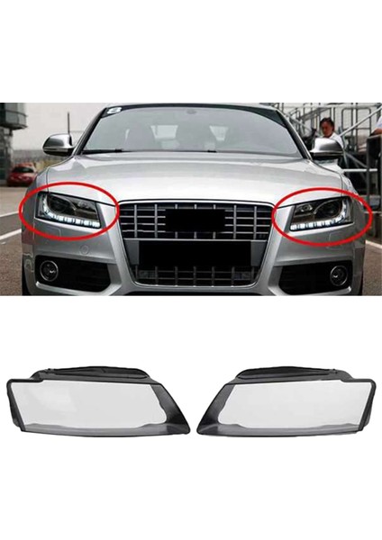 A5 2008-2010 Sol Için Araba Ön Far Kapağı Mercek Kabuğu (Yurt Dışından)