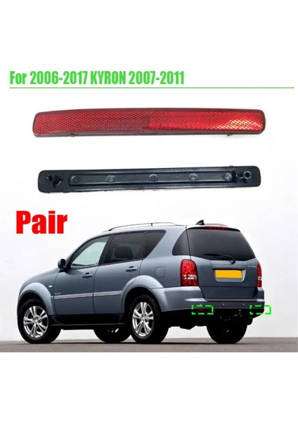 1 Çift Arka Tampon Reflektörü Assy Arka Tampon Fren Lambaları Ssangyong Rexton Kyron 2006-2011 8390108B00 8390208B00 (Yurt Dışından)
