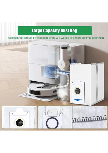 Ecovacs Deebot T30S Combo Vakum Süpürge Yedek Parça, Ana Fırça, Mendil, Toz Çantaları Için Aksesuar Seti (Yurt Dışından) fırsatları