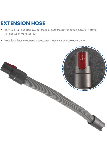 Dyson - Esnek Hortum ve Anahtar Tutucu Için Uzatma Hortumu ve Tetik Kilidi Dyson V15 V11 V10 V8 V7 Vakum Süpürücü (Yurt Dışından) fırsatları