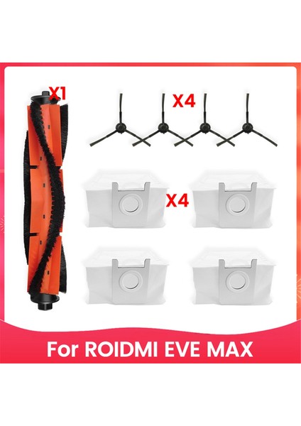 Roidmi Eve Için Max Vakum Parçaları Ana Silindir Yan Fırça Toz Torbaları Aksesuarları (Yurt Dışından)