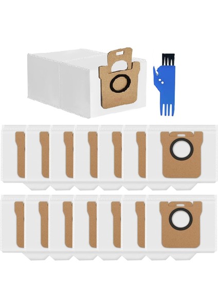 15PCS Dream L10S ULTRA/L10 Ultra Için Toz Çantaları, Xiaomi X10+ Robot Vakum Süpürücü, 2.5l Büyük Kapasiteli Değiştirme Çantası (Yurt Dışından)
