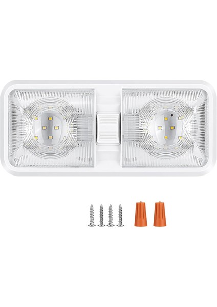 Rv Işıkları Iç Mekan 12V LED 8W Tavan Çift Kubbe Işığı (Yurt Dışından) fiyatları