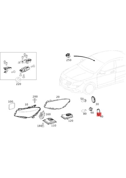Sağ Far LED Modül Kontrolü A1769066600 A-Serisi Için (Yurt Dışından) indirimleri