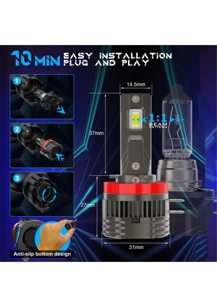 Fiesta Plug And Play Için H11B LED Far Ampulü (Yurt Dışından) modelleri