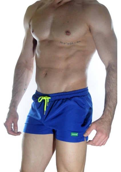 Erkek Mavi Mini Mayo Short