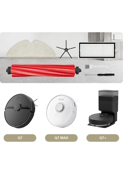 Roborock Q7 Için Yedek Parçalar, Roborock Q7/q7+/q7 Maks/q7 Max+ Vakum Süpürge Silindir Fırçaları Için Aksesuar Kiti (Yurt Dışından) fiyatları