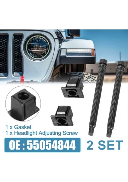 2set Araba Lambası Far Ayar Vidalı Taç Jeep Wrangler Yj 1987-1995 Için Sol Veya Sağ Tarafta 55054844 (Yurt Dışından) fiyatları