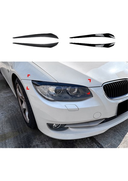 E92 E93 10-12 Için Parlak Siyah Far Kaş Stickerı (Yurt Dışından) fırsatları