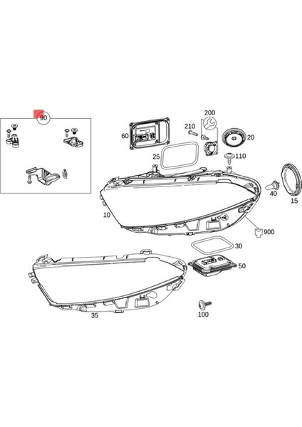 Mercedes Benz Için Araba Far Onarım Braket Kitleri A Cla Sınıfı W177 W118 2018-2022 Far Sabit Pençe A1778201701, B (Yurt Dışından) fiyatları