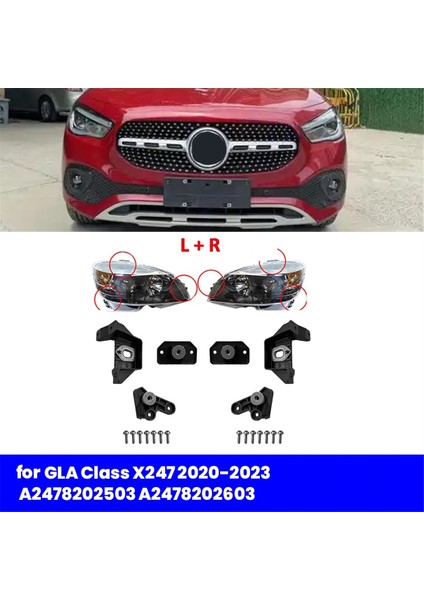 1paır Araç Ön Far Sözleşme Tarifi Montaj Kapları Mercedes-Benz Gla Sınıfı X247 2020-2023 A2478202503 A2478202603 (Yurt Dışından) fiyatları