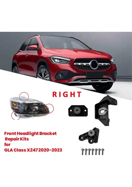 1paır Araç Ön Far Sözleşme Tarifi Montaj Kapları Mercedes-Benz Gla Sınıfı X247 2020-2023 A2478202503 A2478202603 (Yurt Dışından) fırsatları