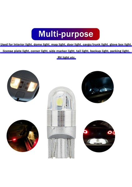 40PCS 6000K Canbus T10 168 194 W5W Dome Lisans Yan Işaretleyici LED Ampul Beyaz (Yurt Dışından) fırsatları