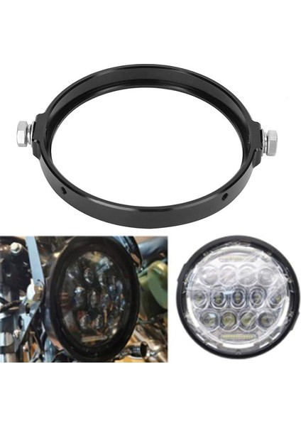 Evrensel Siyah 5.75 Inç Alüminyum Yuvarlak Far Mahkemesi Far Trim Halkası Montaj Braket Motosiklet (Yurt Dışından) fırsatları