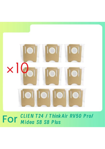Clien T24 / Thinkair RV50 Pro / Midea S8 S8 Plus Sarf Malzemeleri Toz Çantası Dokunmayan Çanta Süpürücü Aksesuarları Temiz Aracı, A (Yurt Dışından)