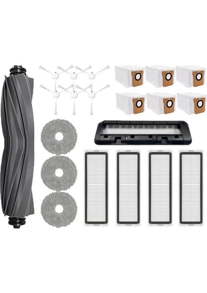 Dreame X20 Pro Aksesuarları Için Ana Roller Fırça Hepa Filtre Yan Spin Fırça Mop Kumaşları Rag Vakum Yedek Parçalar (Yurt Dışından)