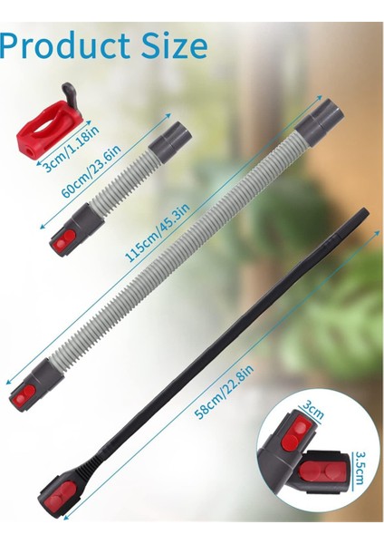 Dyson V15 V15 V11 V10 V8 V7 Vakum Süpürge, Esnek Nozul, Uzatma Hortum Anahtarı Kapağı (Yurt Dışından) indirimleri