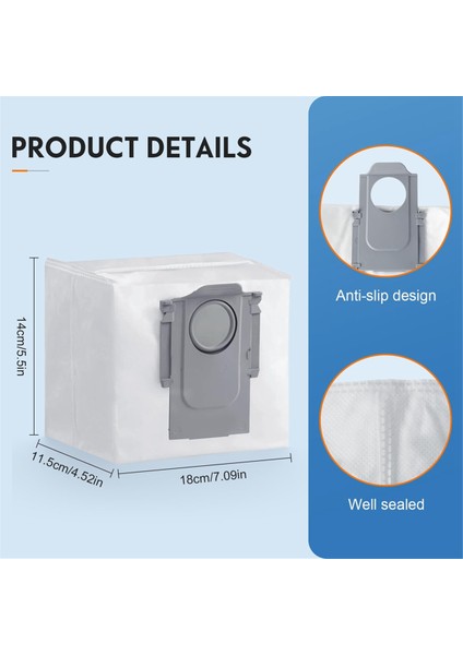 Roborock S7/s7+/s7 Plus S7 Maxv S7 Pro S7 Maxv Ultra Vakum Süpürge Aksesuar Seti Vakum Torbası Rag (Yurt Dışından) modelleri