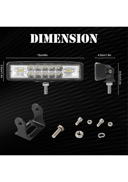 2pcs 6 Inç 120W Taşkın Noktası LED Iş Işığı Çubuğu Su Geçirmez Uyarı Işığı Offroad Araç Traktör Kamyonu Suv (Yurt Dışından) fırsatları