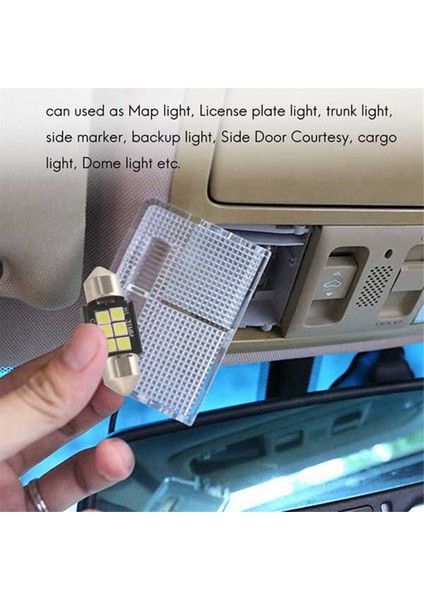 20 Adet Iç Mekan Araç Aydınlatmaları Plaka Kubbesi Için LED Ampuller (Yurt Dışından) modelleri