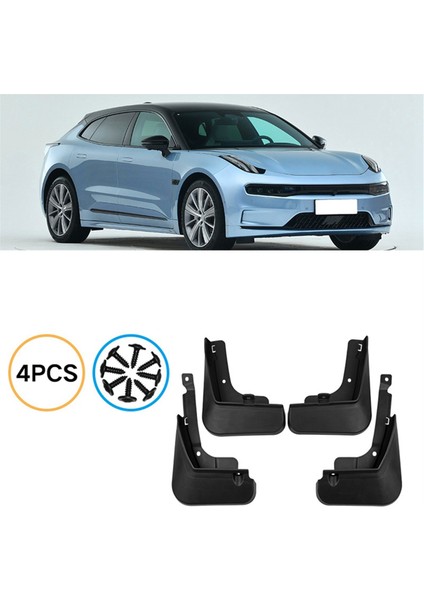 4 Adet Araba Çamurluk Çamurlukları Zeekr 001 2021-2023 Için (Yurt Dışından)