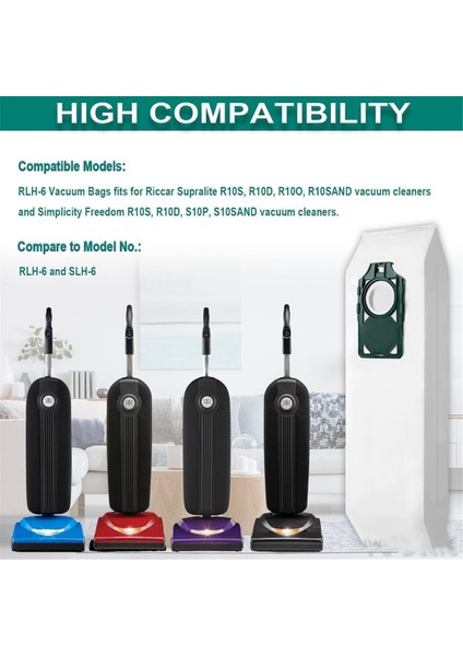 6pcs Yedek Yedek Parçalar Riccar Surpalit Için Toz Çanta R10S R10D R10O Robot Vakum Süpürge Çöp Torbası (Yurt Dışından) modelleri