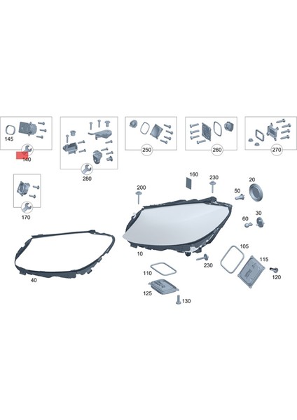 A2059067904 Sağ Far Drl Gündüz Farı Modülü (Yurt Dışından)