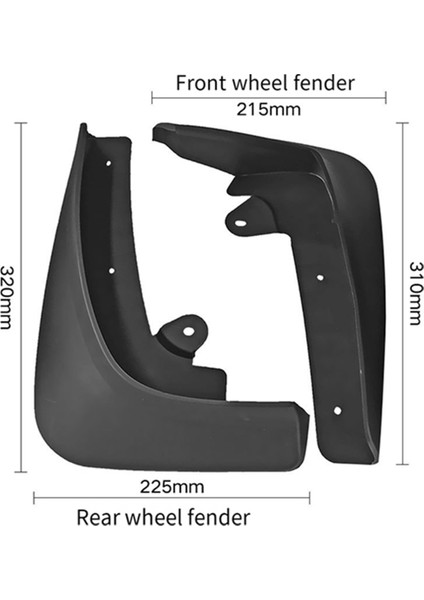 Model x 2016-2021 Için 4 Adet Araba Çamurluk Çamurlukları (Yurt Dışından) indirimleri
