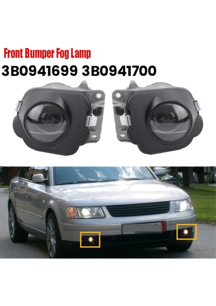 1 Çift Ön Tampon Sis Lambası Modülü 3B0941700 3B0941699 Için (Yurt Dışından) modelleri
