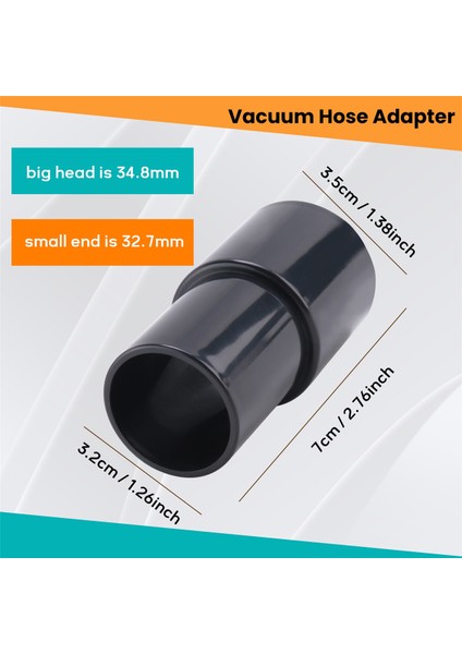2 Adet Vakum Hortumu Adaptörü, 1 3/8 Inç Ila 1 1/4 Inç Evrensel Temizleyici Hortum Redüktör Dönüştürücü Vakum Hortum Ek (Yurt Dışından) fırsatları