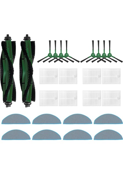 Irobot Roomba Combo Essential, Roomba Vac Essential Ana Roller Yan Fırça Hepa Filtre Mop Pad Kumaş Aksesuarları (Yurt Dışından)