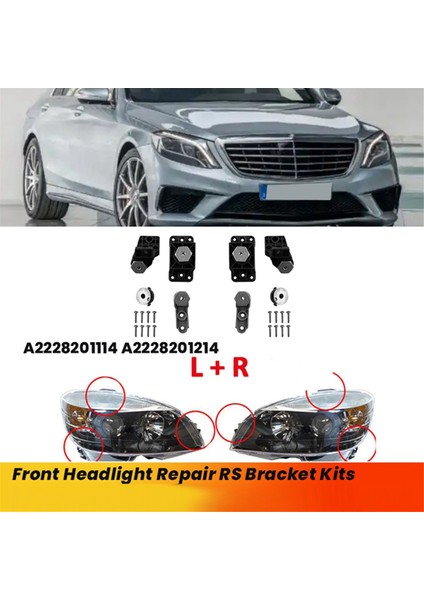 Araba Ön Far Rs Braket Onarım Montaj Kitleri Mercedes-Benz S Sınıfı W222 2014-2021 W217 A2228201114 Sol (Yurt Dışından) indirimleri