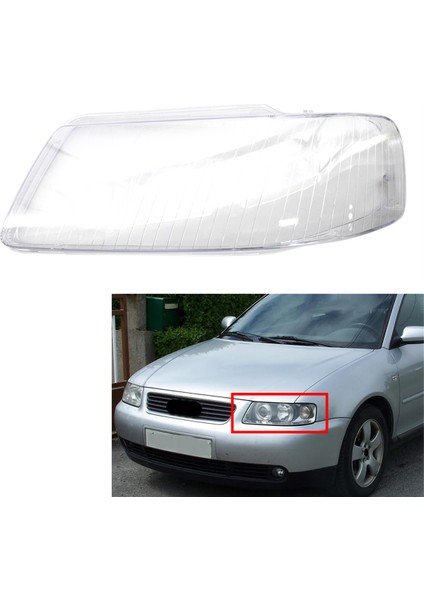 Sol Araba Far Lens Kapağı Kafa Hafif Lamba Gölge Kabuk Lens Lens Abajur Audi A3 2001 2002 2003 (Yurt Dışından) fiyatları