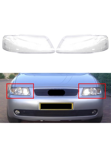 Sol Araba Far Lens Kapağı Kafa Hafif Lamba Gölge Kabuk Lens Lens Abajur Audi A3 2001 2002 2003 (Yurt Dışından) modelleri
