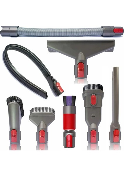 8pcs Vakum Ataşmanları Temizleme Fırçası ve Hortum Alet Kiti Dyson V7 V8 V8 V10 V11 V15 (Yurt Dışından)