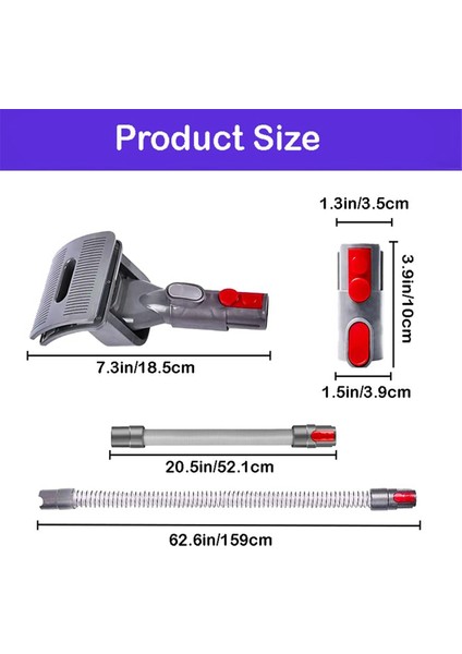 Dyson V6, V7, V8, V10, V11 DC24, DC31, DC34, DC35 Vakum Süpürge Uzatma Hortumu Için Pet Damat Takım Fırçası (Yurt Dışından) fiyatları
