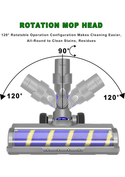 Dyson Için Elektrik Motor Fırçası Turbo V6 DC62 DC58 LED Işık Parkı Fayans Için Yumuşak Kıllı Fırça Rulosu (Yurt Dışından) indirimleri