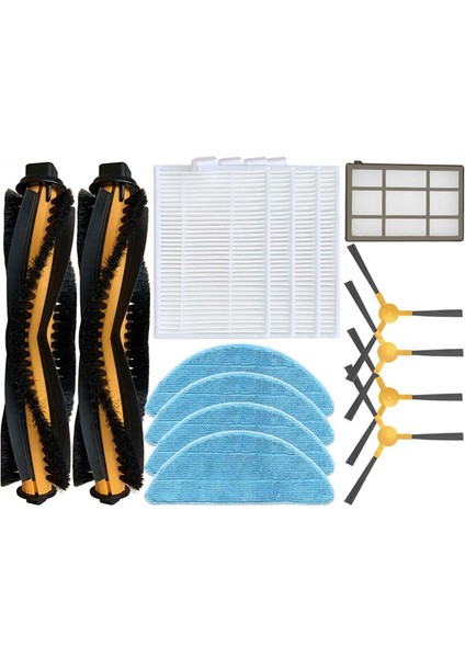 Ikohs Netbot S18 Robot Vakum Süpürge Yedek Yedek Parçalar Ana Yan Fırça Hepa Filtre Mop Pad (Yurt Dışından)