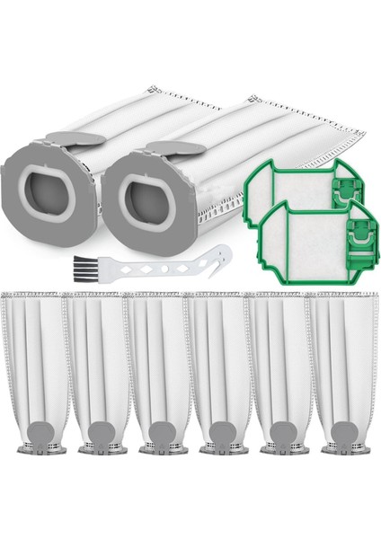 Vorwerk Kobold Fp7 Vk7 Için 8 Vakum Süpürge Torbaları 2 Motor Koruma Filtresi ile Kablosuz Vakum Süpürge (Yurt Dışından)