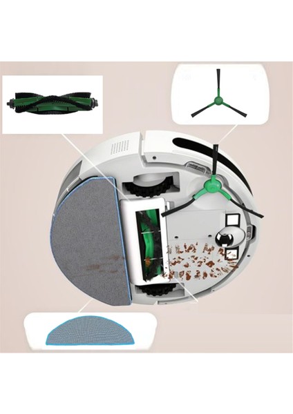 9pcs Irobot Roomba Için Aksesuar Kiti Combo Essential / Vac Essential Y0112 Vakum Süpürge Ana Yan Fırça Filtre Mop (Yurt Dışından) indirimleri