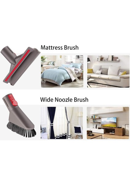 Dyson V15 V12 V12 V11 V10 V7 V8 Fırça Araçları Uzatma Hortum Yatak Fırçası Araç (Yurt Dışından) fiyatları